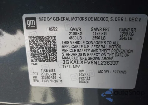 2022 GMC Terrain Awd Denali from USA, damaged, VIN 3GKALXEV8NL236337